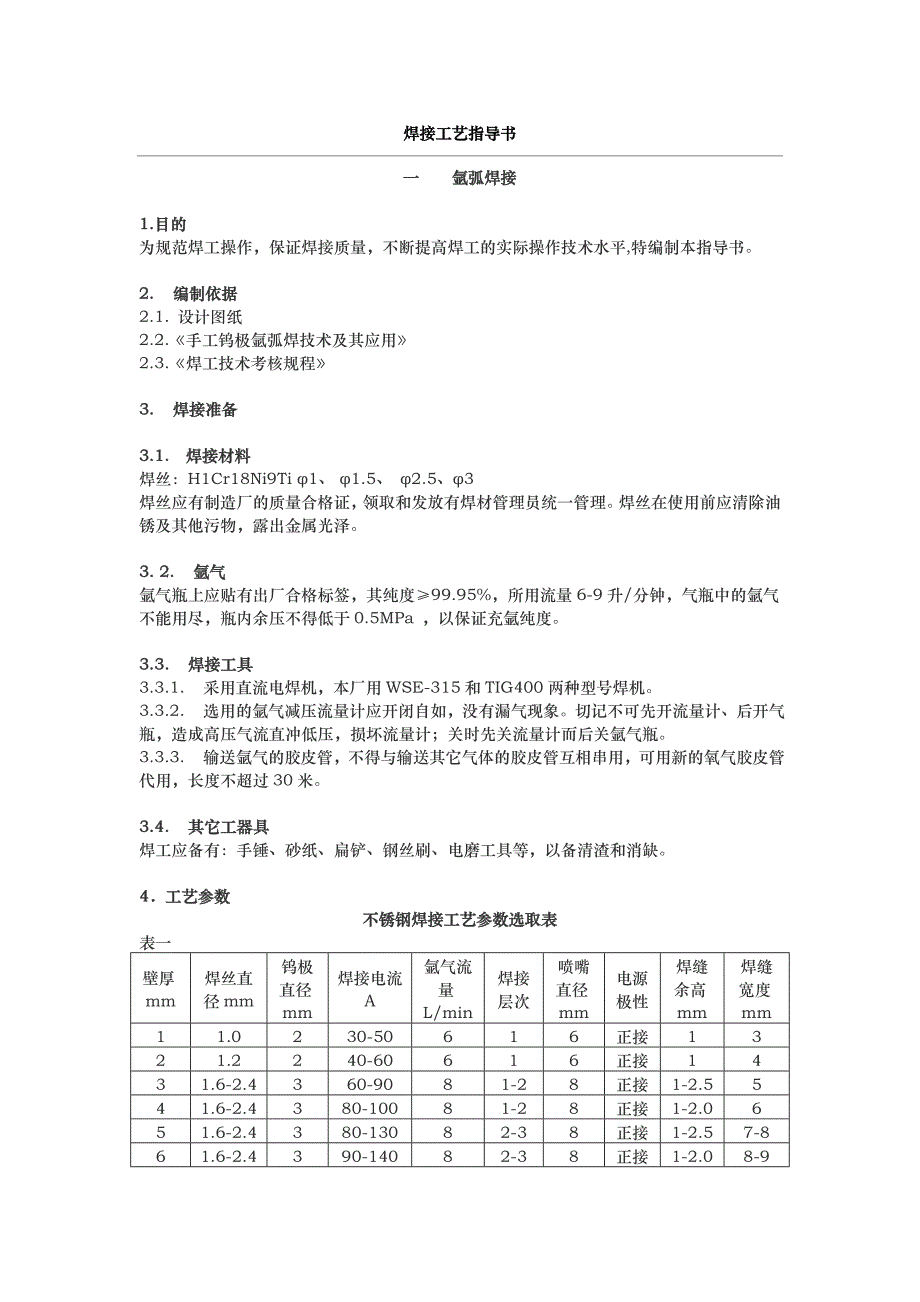 不锈钢焊接工艺标准资料_第1页