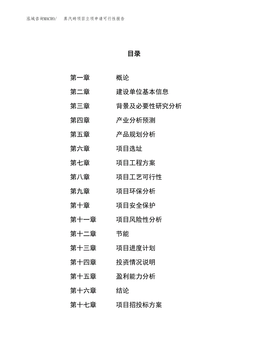 蒸汽砖项目立项申请可行性报告_第1页