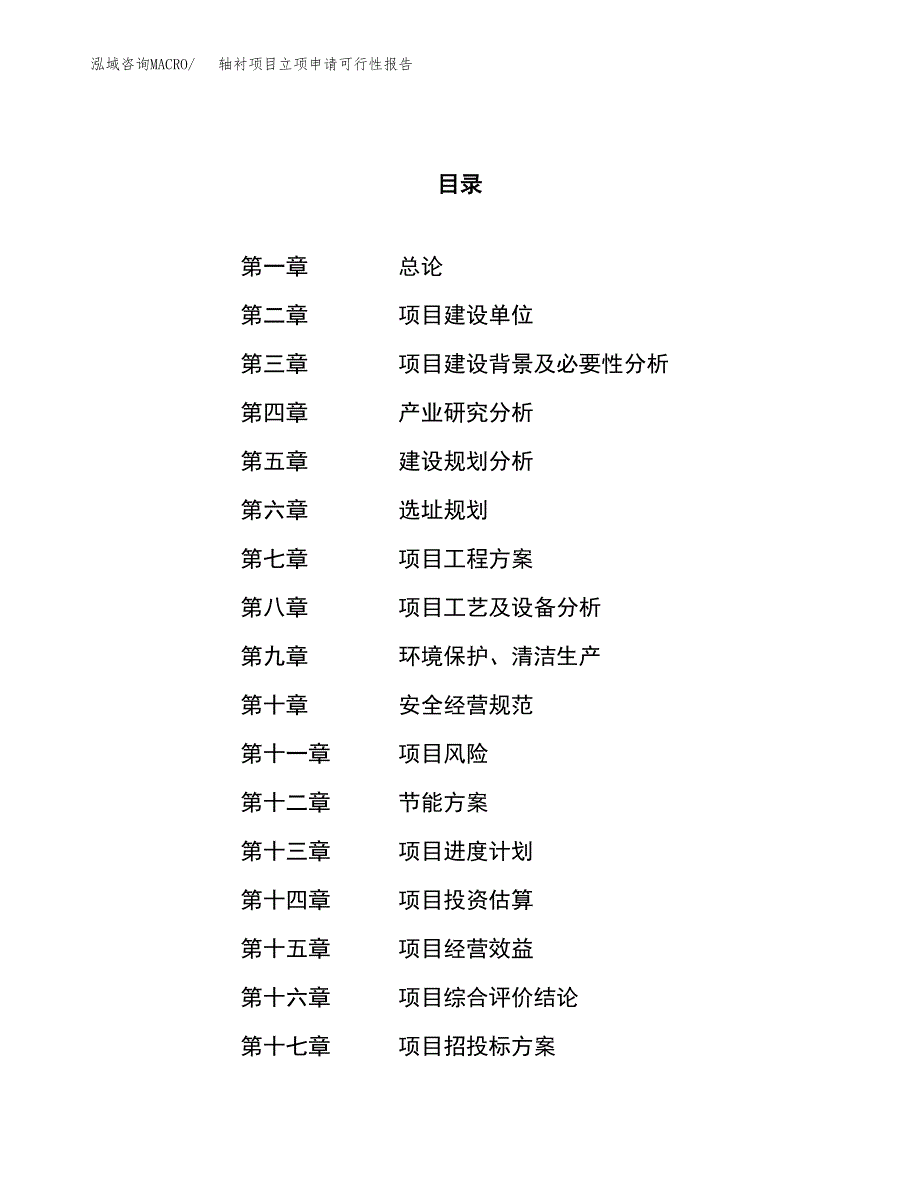 轴衬项目立项申请可行性报告_第1页