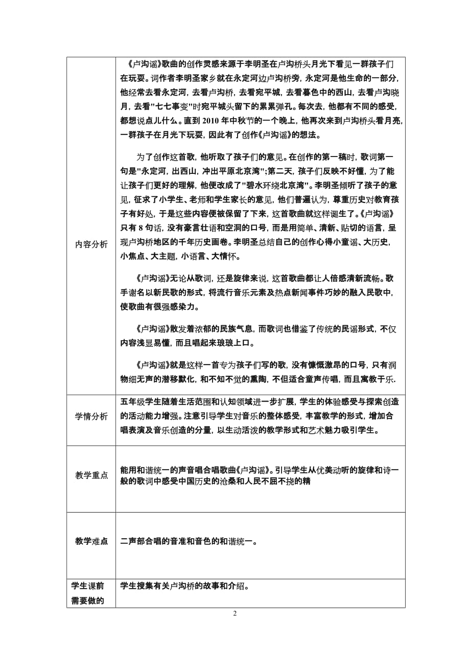 《卢沟谣示范课教学设计资料_第2页