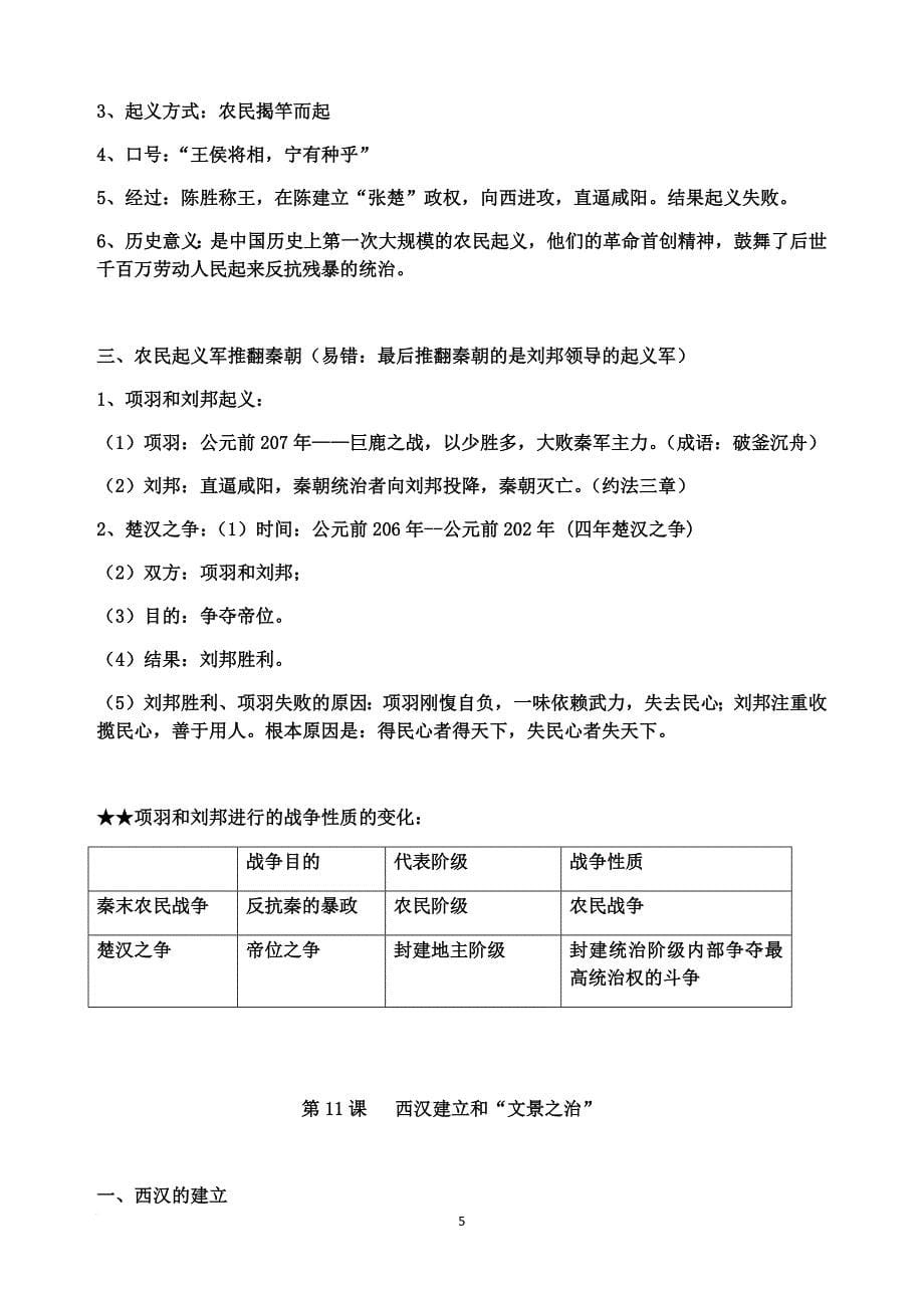 第三单元--精编最新人教版七年级上册中国历史知识点归纳总结_第5页