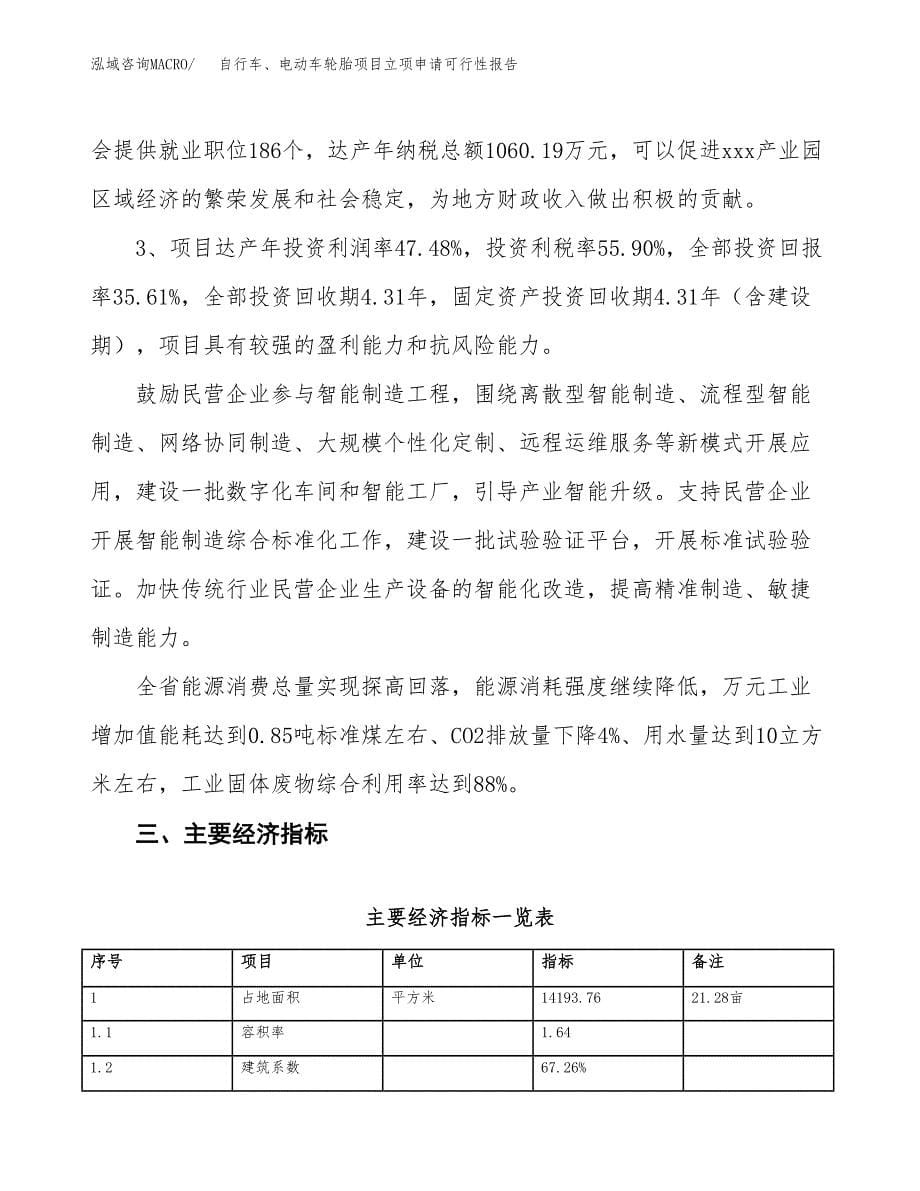 自行车、电动车轮胎项目立项申请可行性报告_第5页