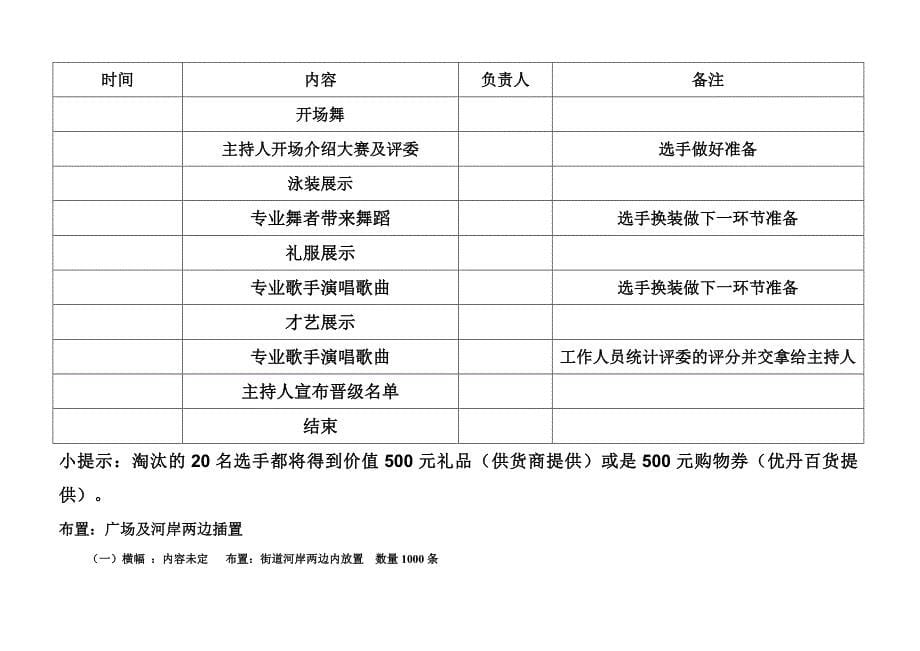 优丹超市开业盛典活动执行辩析_第5页