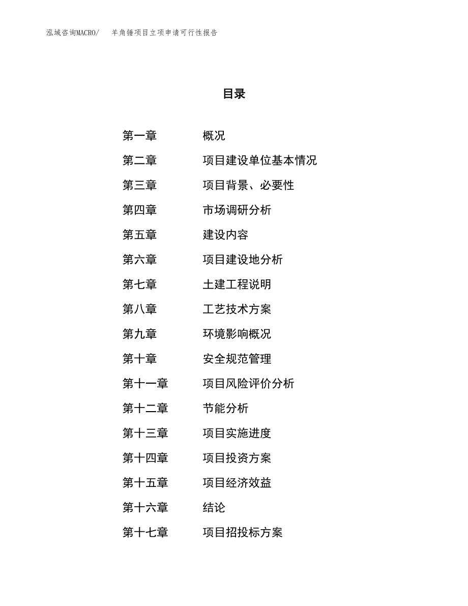 羊角锤项目立项申请可行性报告_第1页