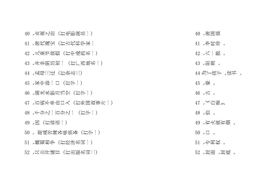 中学生灯谜、字谜、谜语资料_第4页