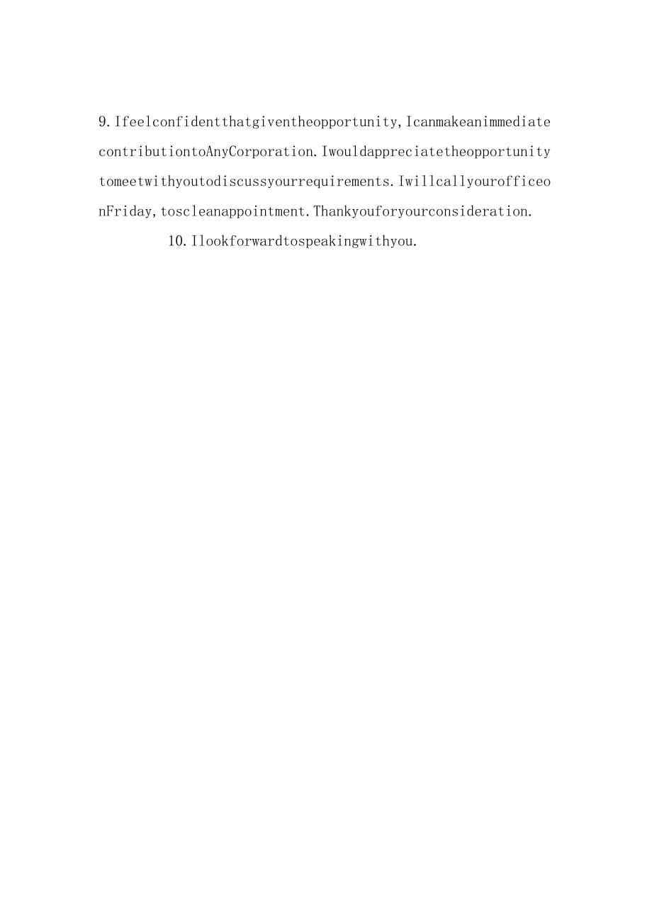 2019年英语求职信最常用的结尾句_第2页