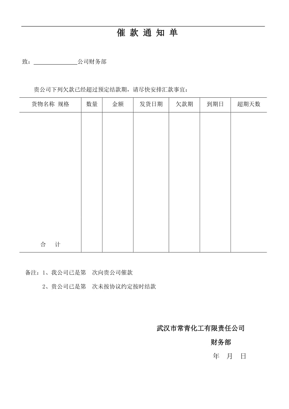 结款、催款通知书、询证函_第2页