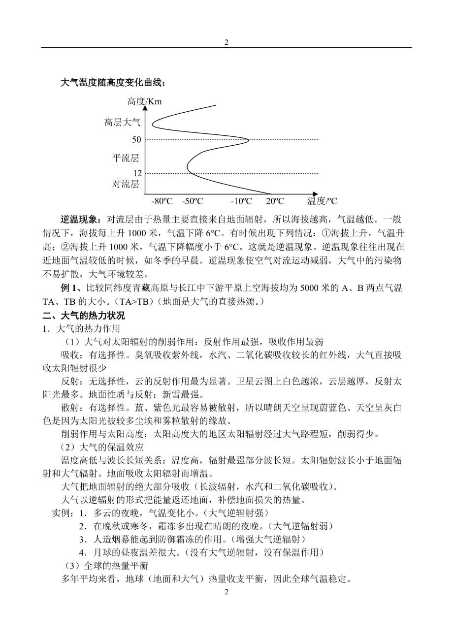 第6讲-大气的组成、垂直分布和热力状况_第2页