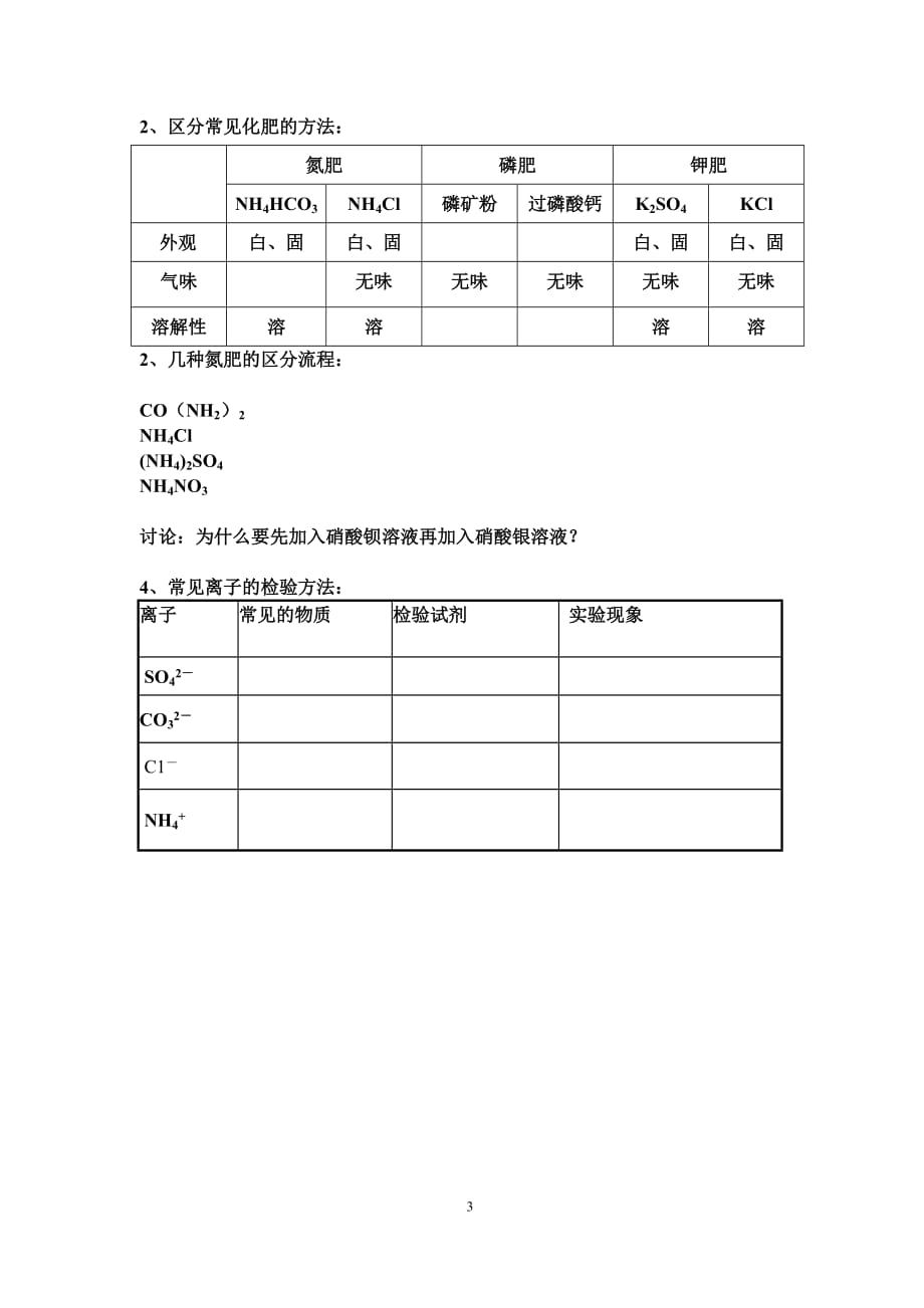 盐和化肥知识点汇总_第3页