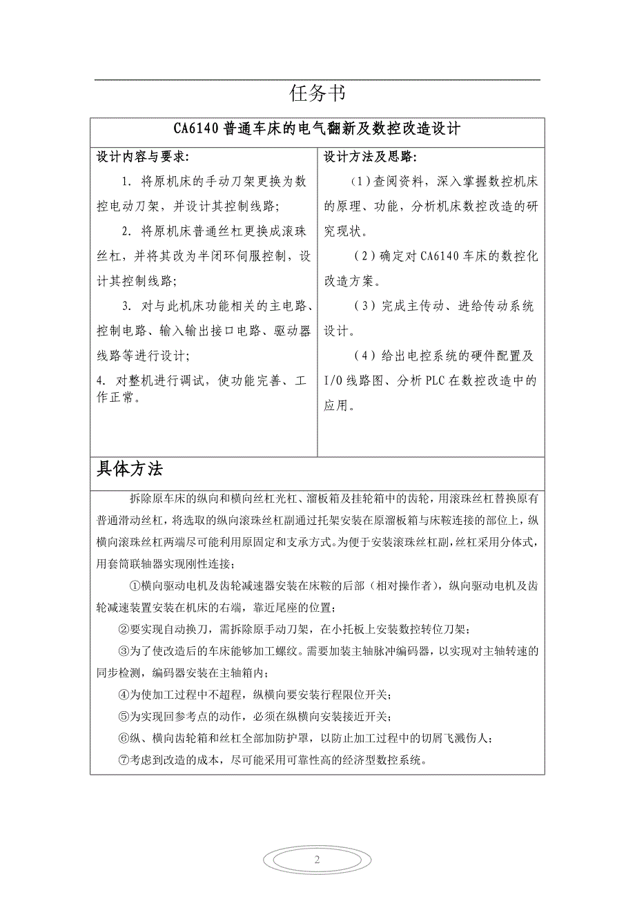 CA6140普通车床的电气翻新及数控改造设计_第2页