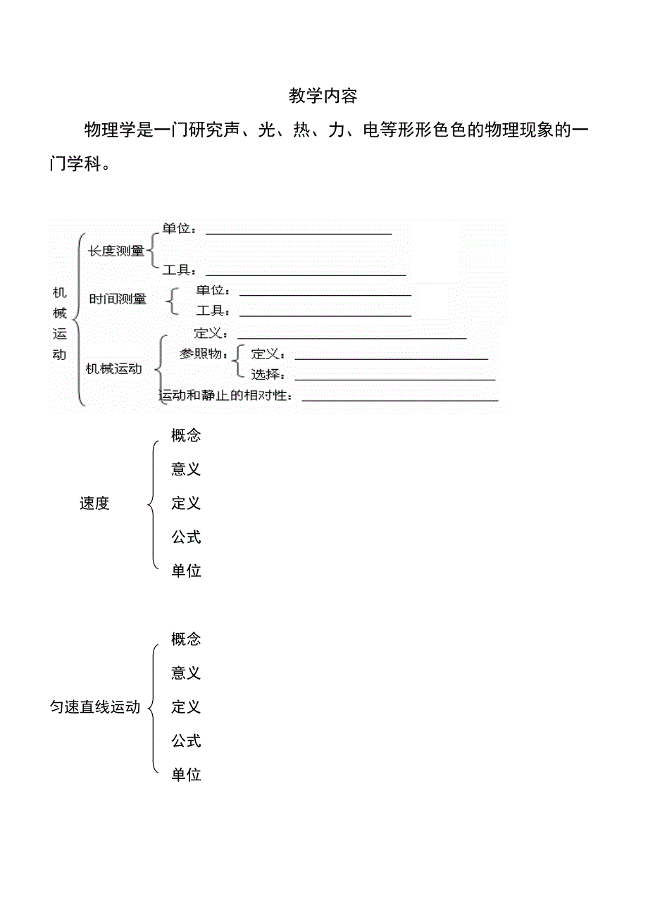 最新人教版初二物理第一章机械运动复习教案与练习_第1页