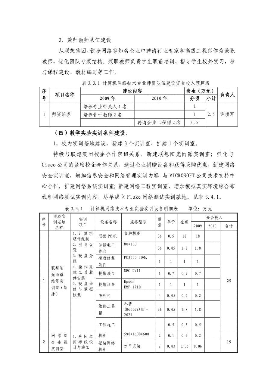 计算机网络技术专业及专业群方案_第5页