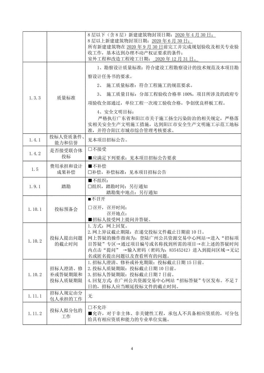 阳江应用型本科院校首期工程项目勘察设计施工总承包（EPC）招标文件_第5页