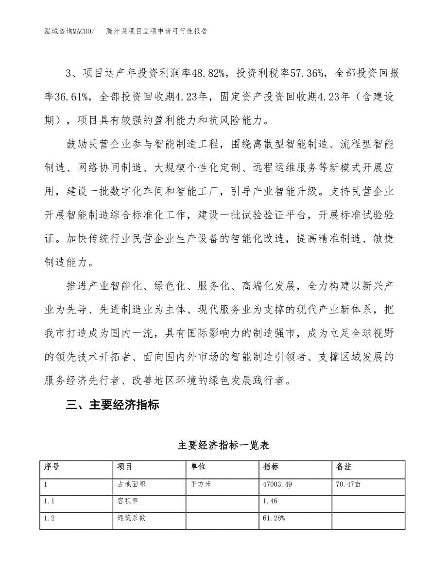 腌汁菜项目立项申请可行性报告_第5页