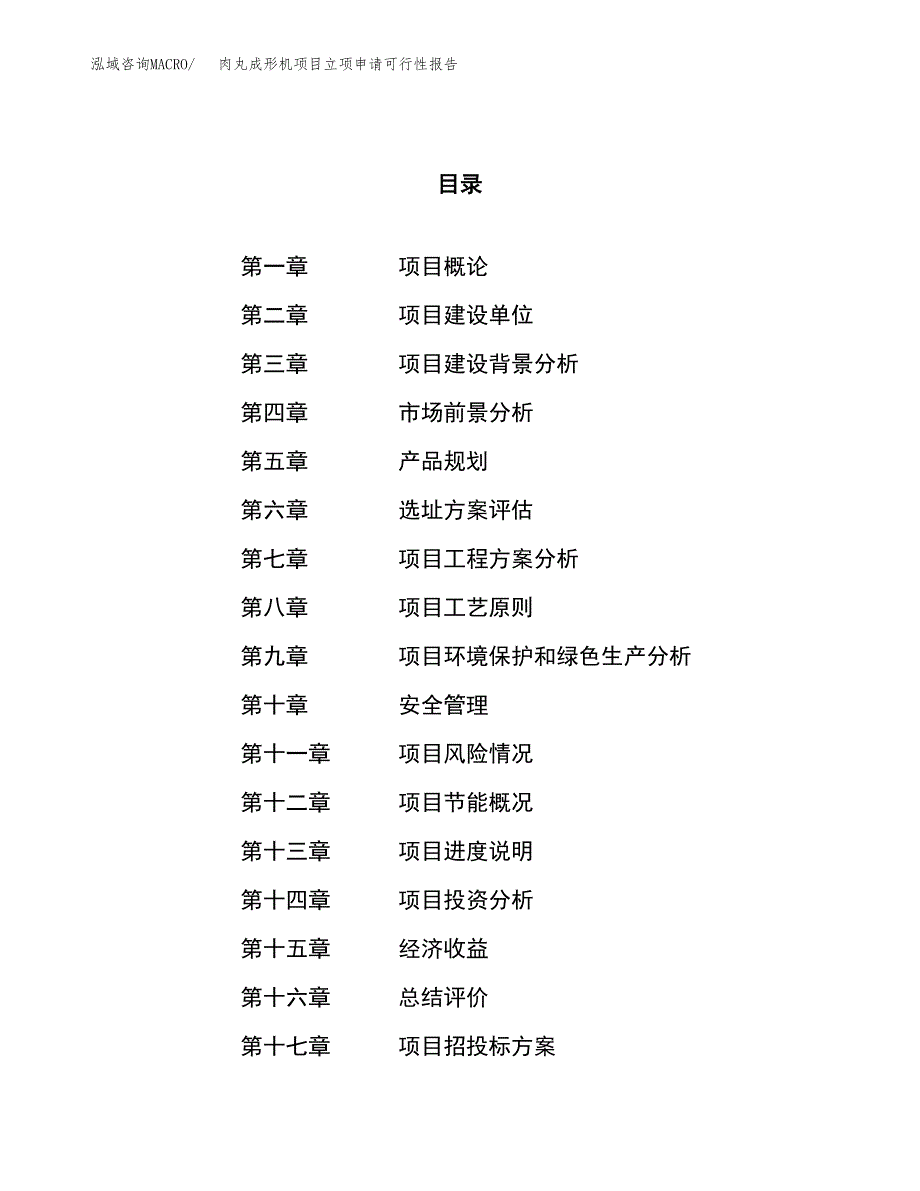 肉丸成形机项目立项申请可行性报告_第1页