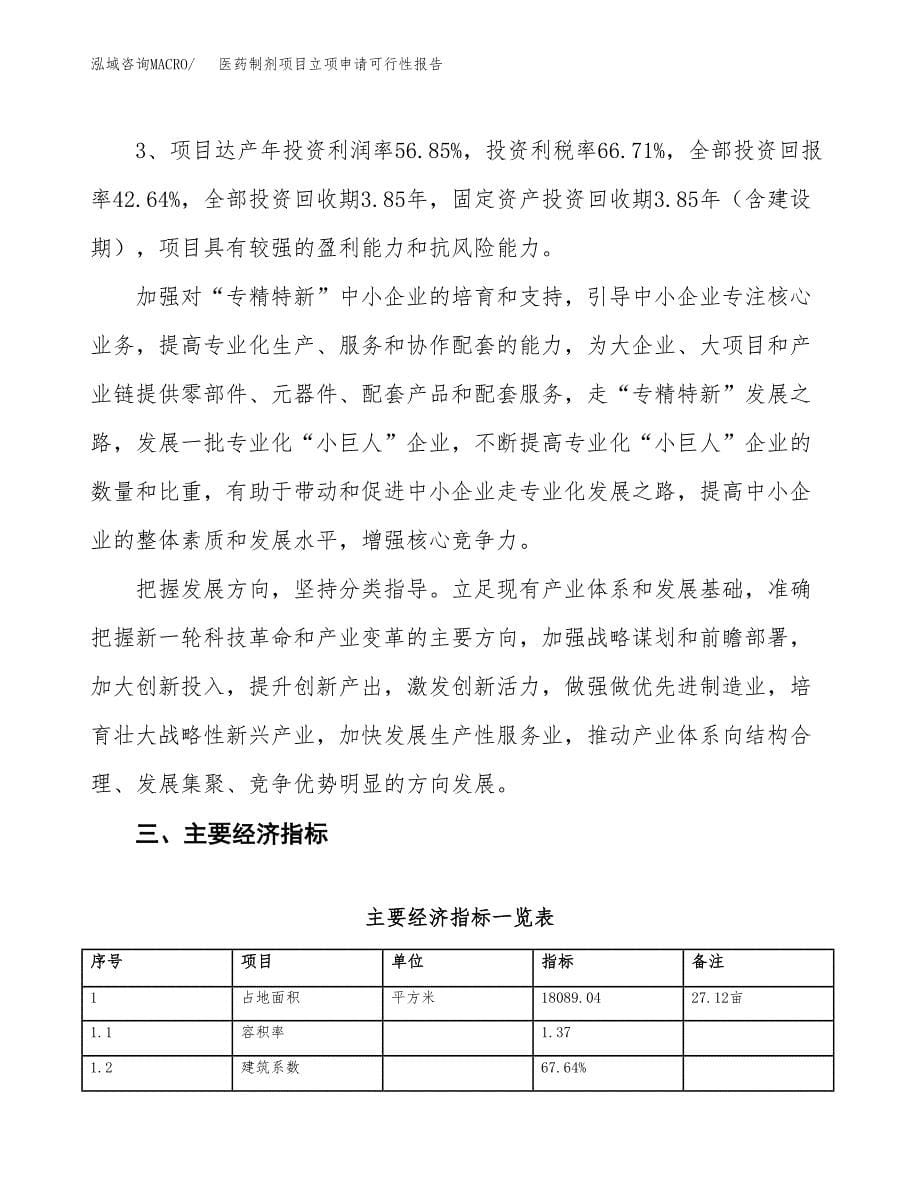 医药制剂项目立项申请可行性报告_第5页