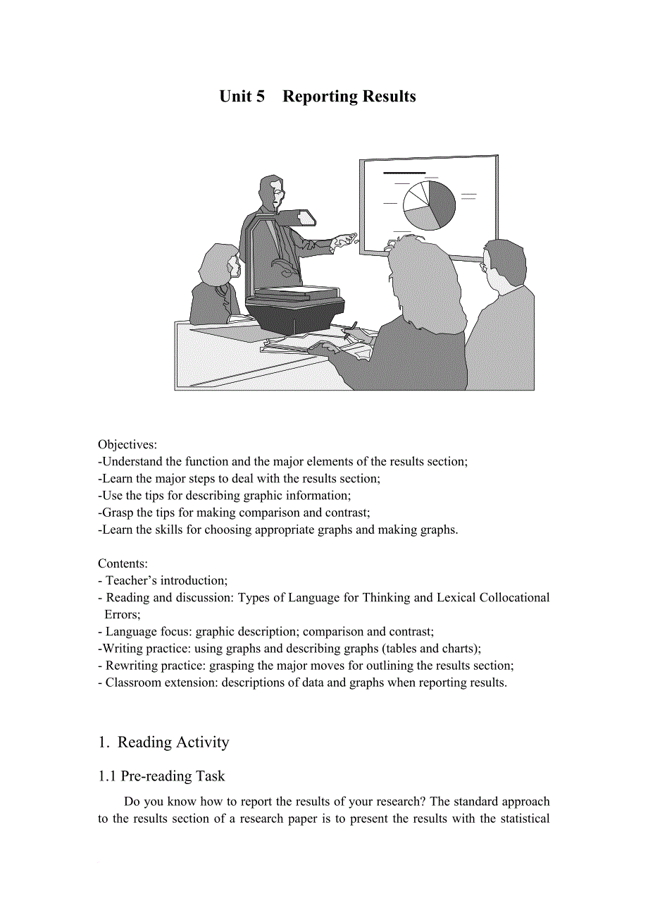 研究生学术英语写作教程unit-5-reporting-results_第1页