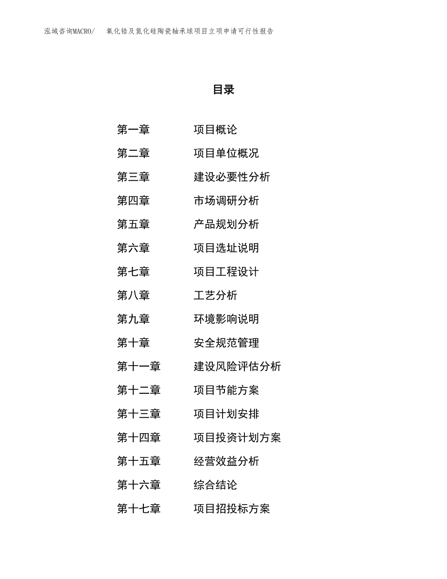 氧化锆及氮化硅陶瓷轴承球项目立项申请可行性报告_第1页