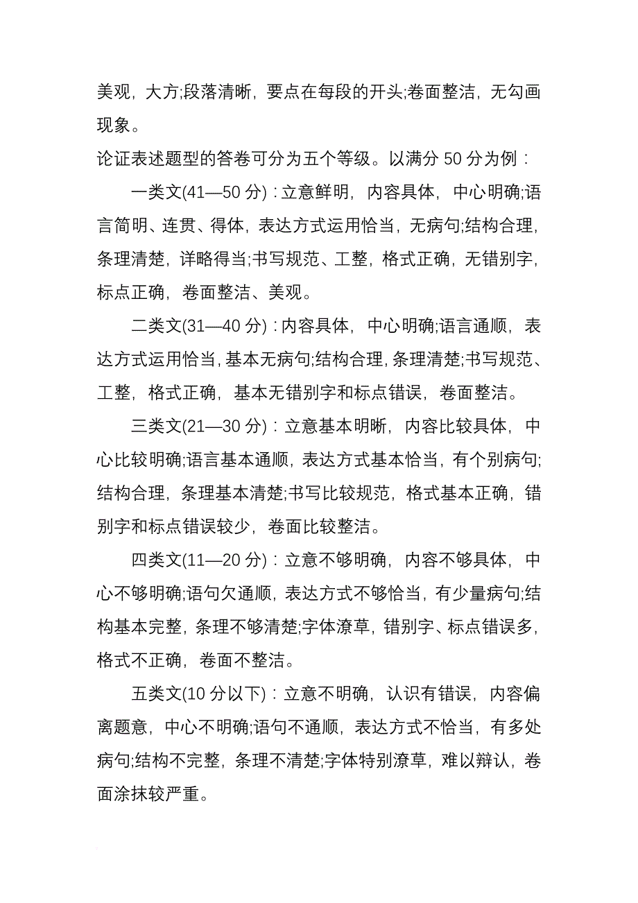 申论评分标准(各地申论评分标准汇集)_第4页