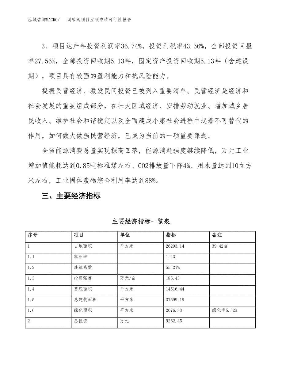 调节阀项目立项申请可行性报告_第5页