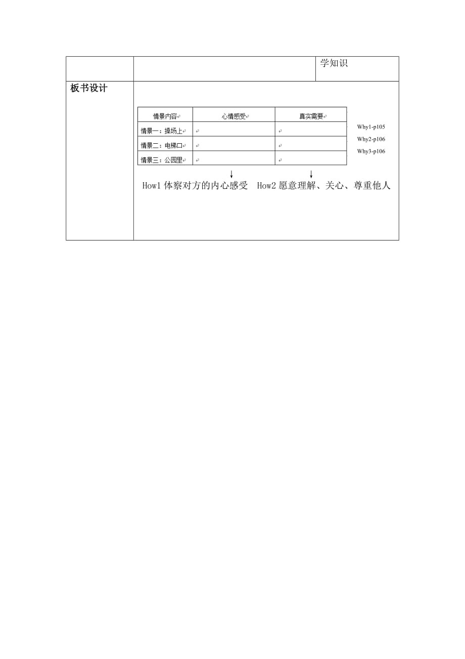 思想品德人教版八年级上册换位思考与人为善教学设计_第3页