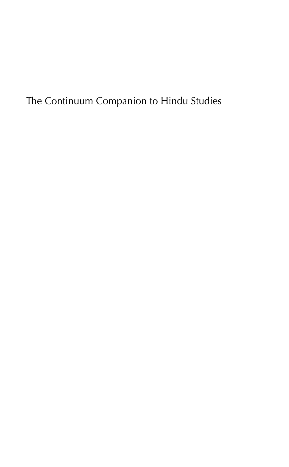 The Continuum Companion to Hindu Studies 2011_第2页