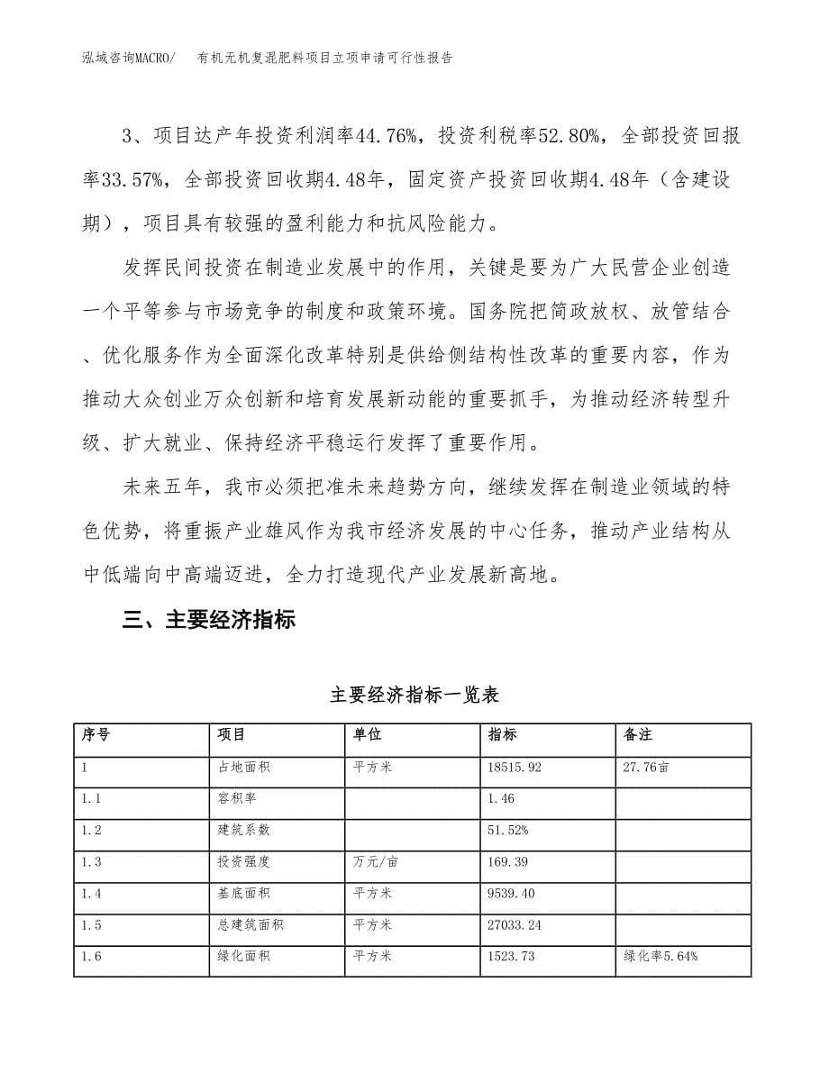 有机无机复混肥料项目立项申请可行性报告_第5页