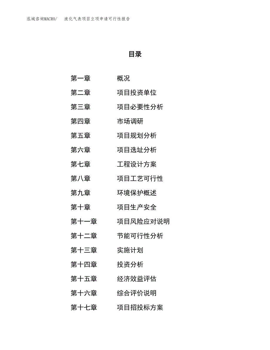 液化气表项目立项申请可行性报告_第1页