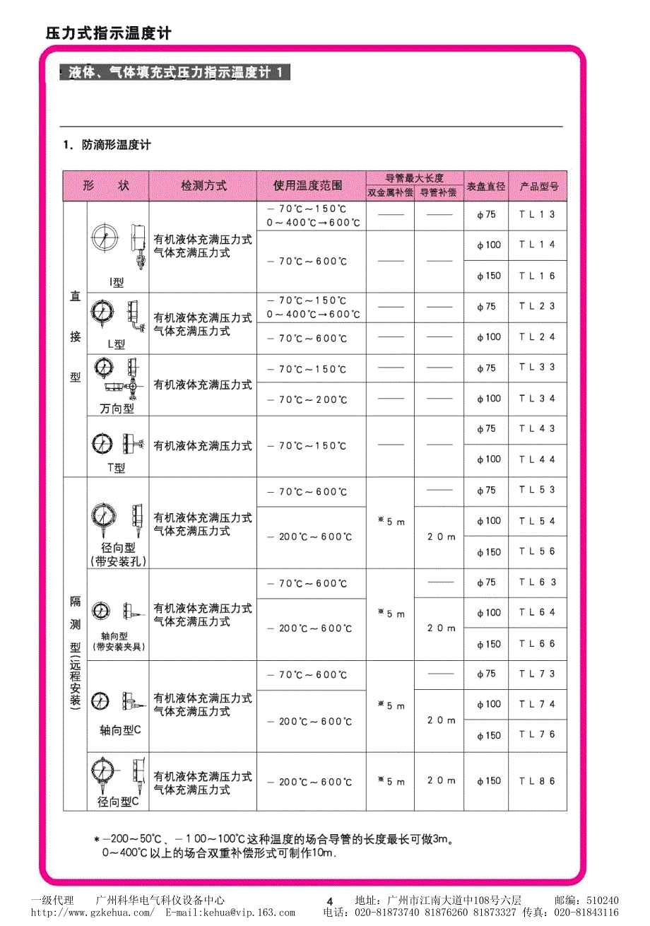 压力式指示温度计说明书_第4页