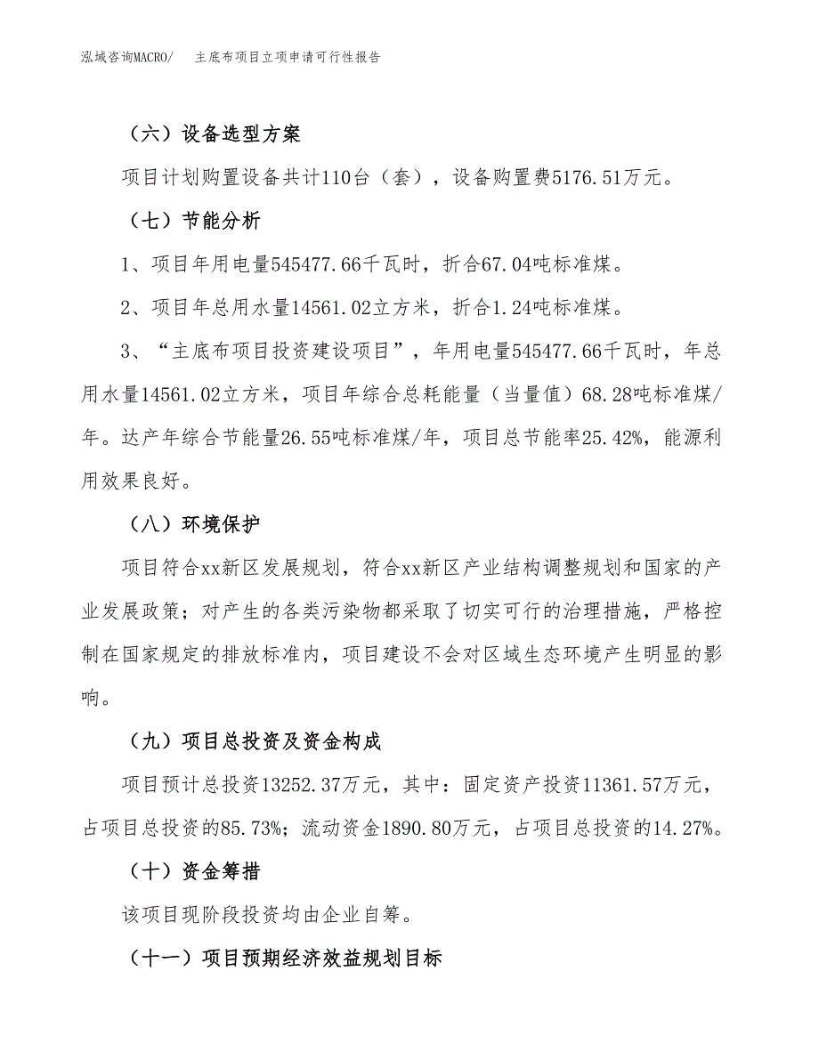 主底布项目立项申请可行性报告_第3页