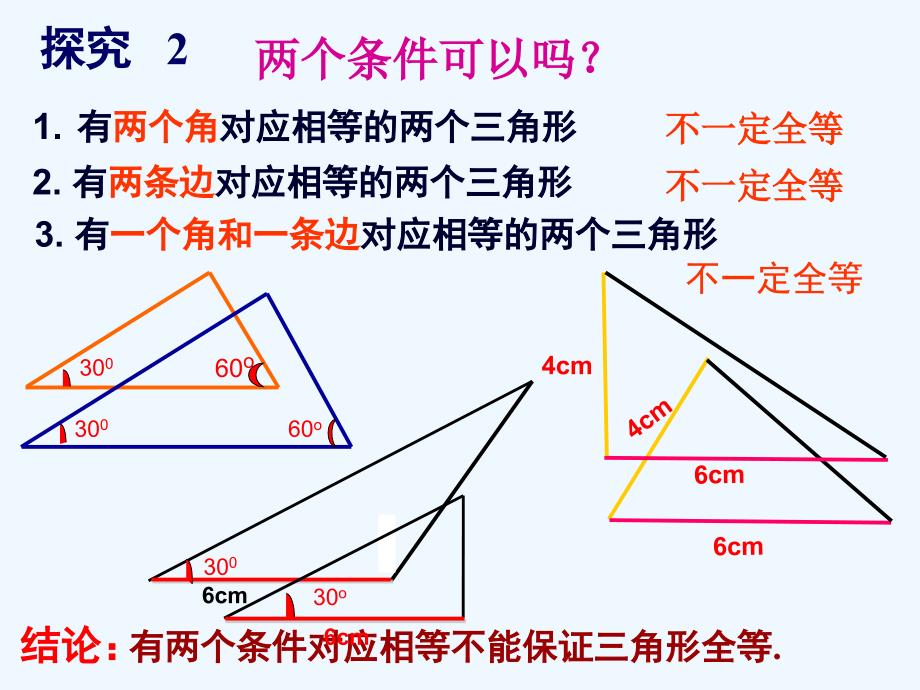 数学人教版八年级上册课件演示丙个条件的情况_第1页