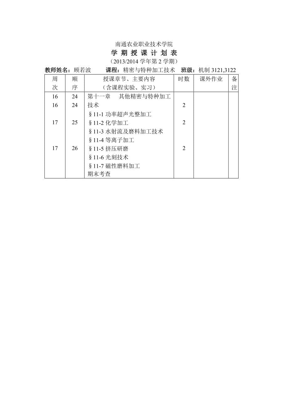 精密制造与特种加工课程计划顾若波_第5页