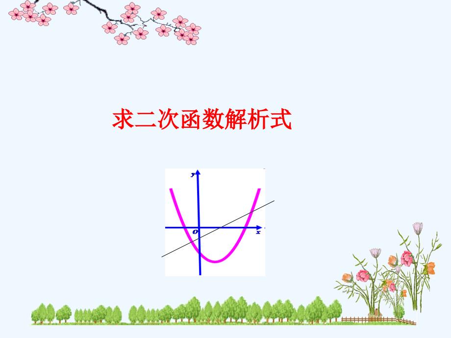 数学北师大版九年级下册求二次函数解析式_第1页