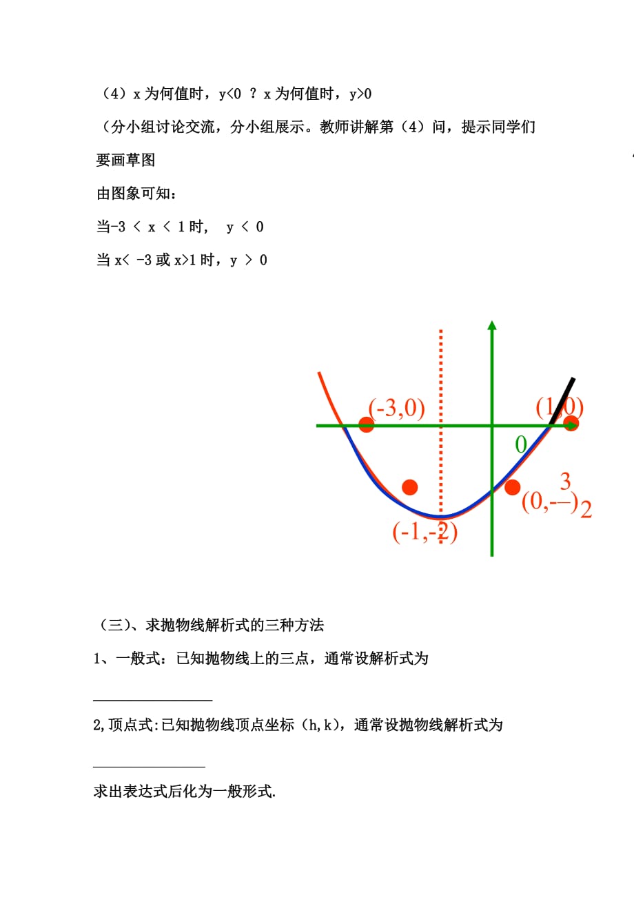 九年级数学《二次函数》复习课_第3页