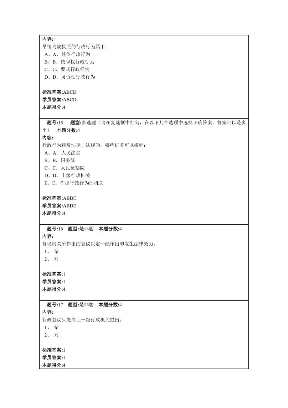 行政法与行政诉讼法学2013春第二套作业_第5页