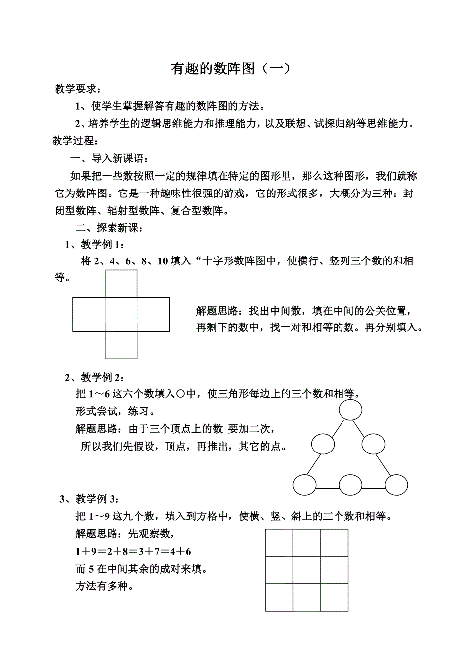 奥数：有趣的数阵图资料_第1页