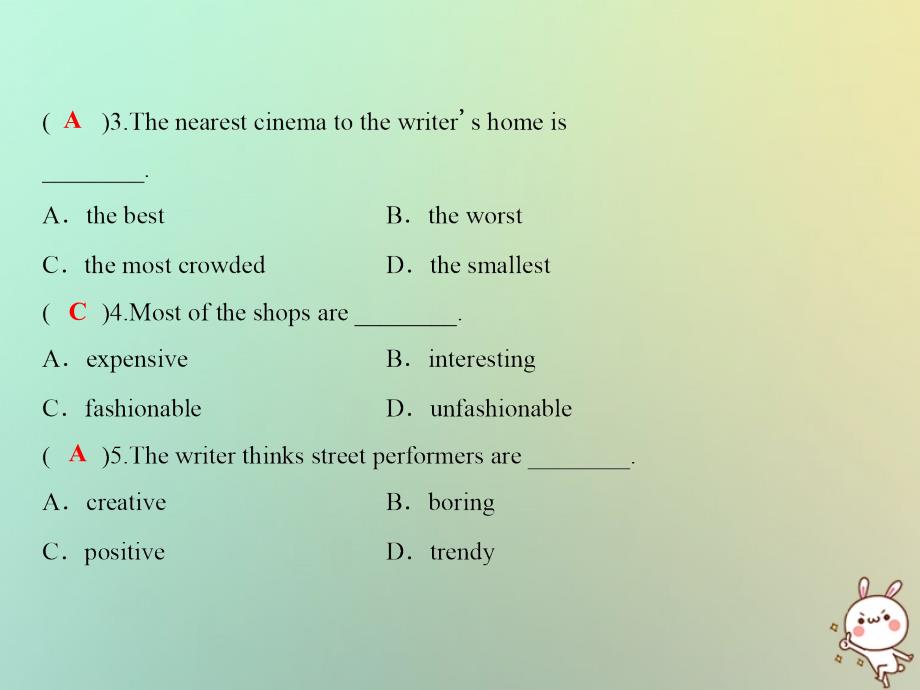 2018年秋八年级英语上册 unit 4 what&rsquo;s the best movie theater section b话题阅读与写作课件 （新版）人教新目标版_第3页