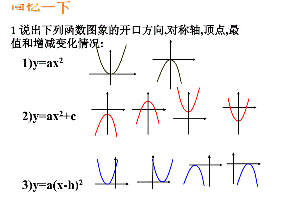 二次函数图像与性质y=a(x-h)2+k_第2页