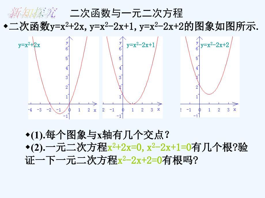 九年级下册第二章2.5二次函数与一元二次方程（第一课时）.5二次函数与一元二次方程（第一课时）_第4页