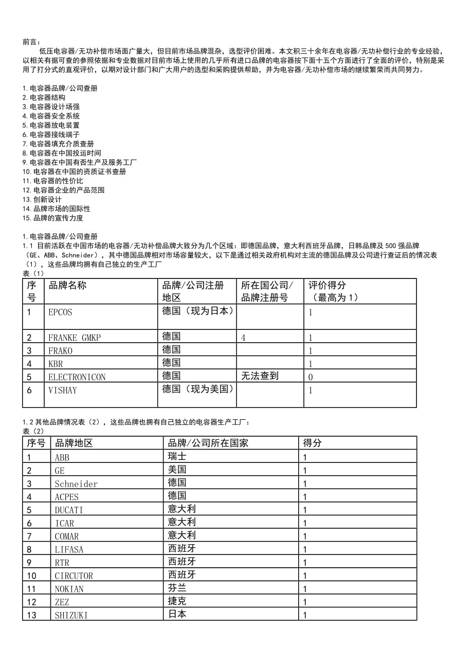 进口合资品牌电容器对比_第1页