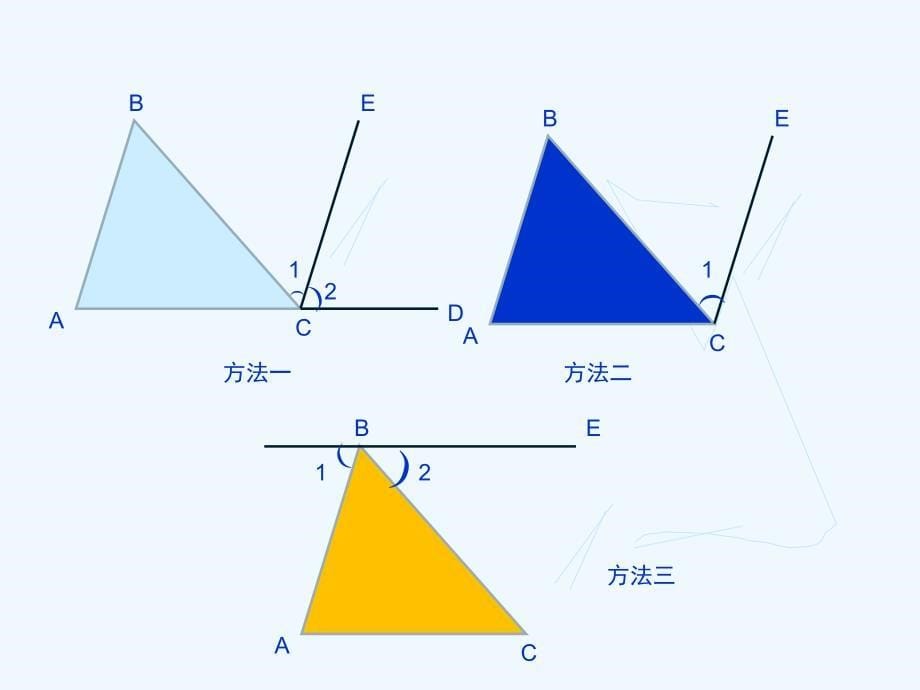 数学人教版八年级上册《三角形的内角和》的推理方法_第5页