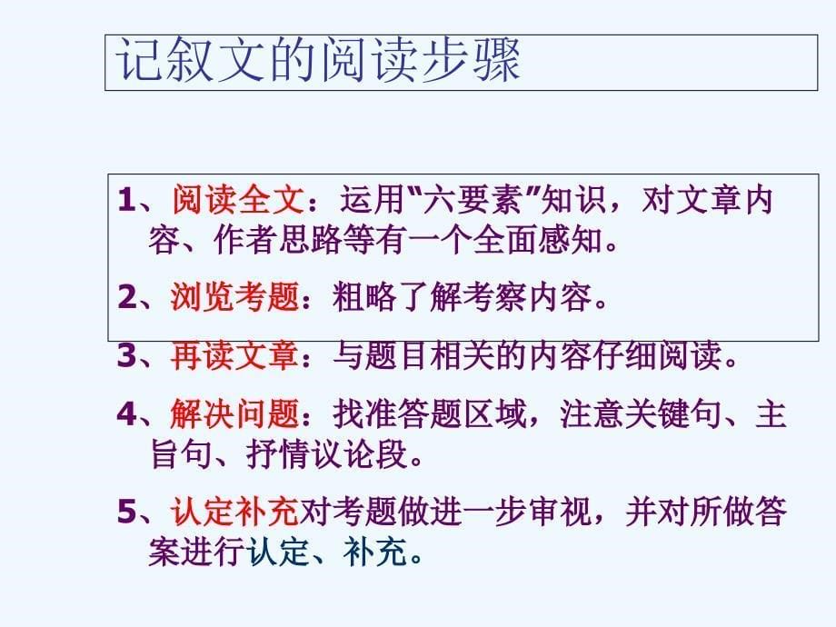 语文人教版九年级下册记叙文开头和结尾课件_第5页