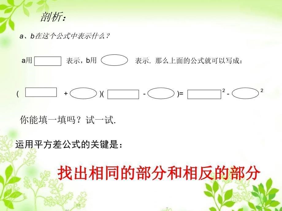 数学人教版八年级上册平方公式差.2.1平方差公式（共10张ppt）_第5页