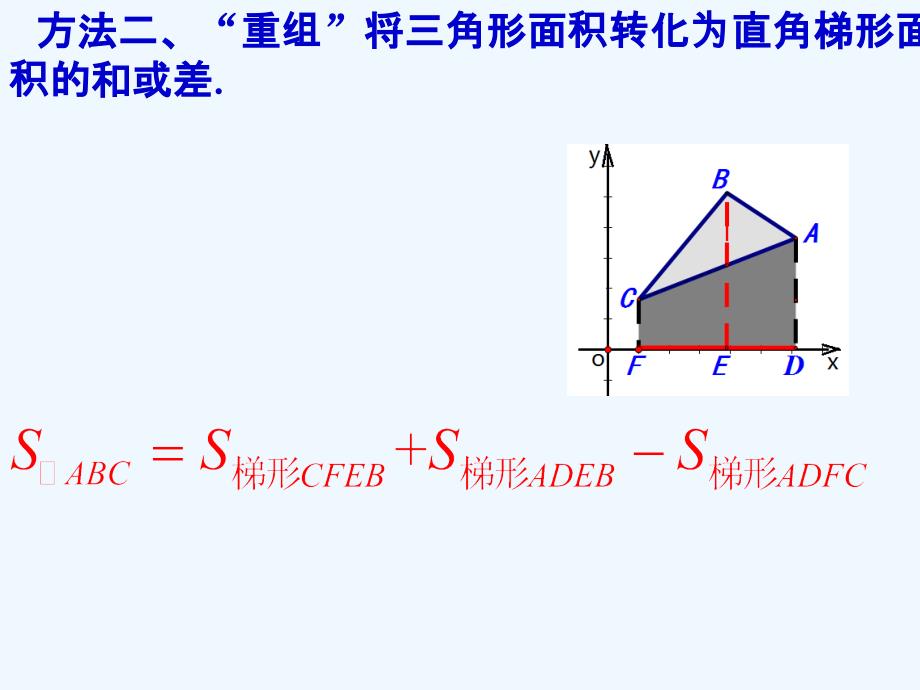 数学北师大版九年级下册直角坐标系中三角形面积的计算及应用课件_第3页