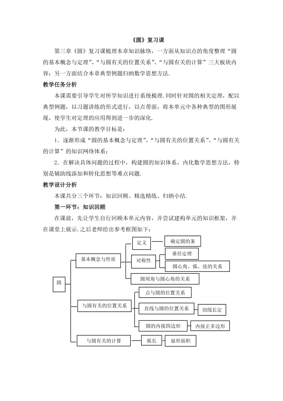 数学北师大版九年级下册《圆》的复习_第1页