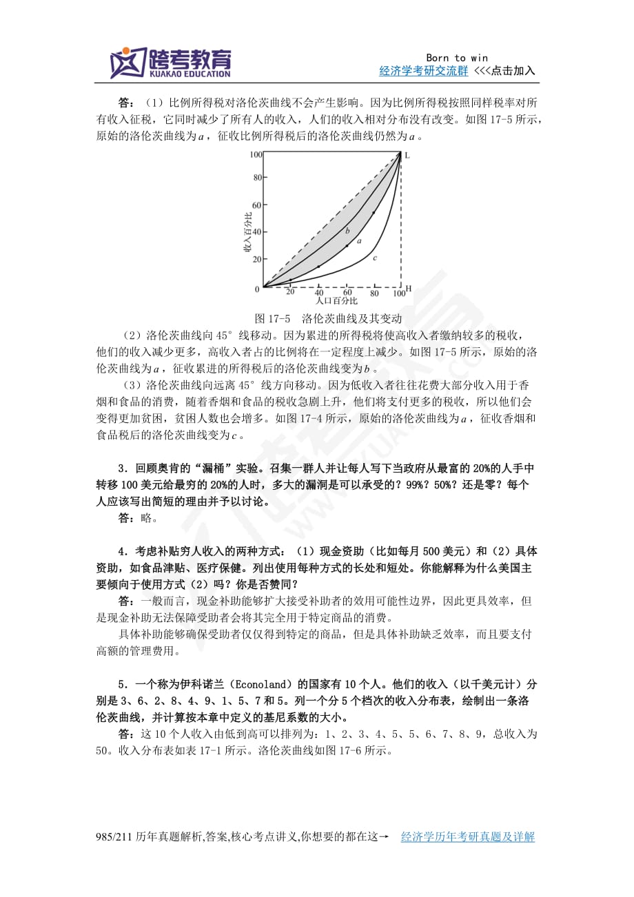 萨缪尔森《微观经济学》(第19版)习题详解(含考研真题)(第17章--效率与公平：重大权衡)_第4页