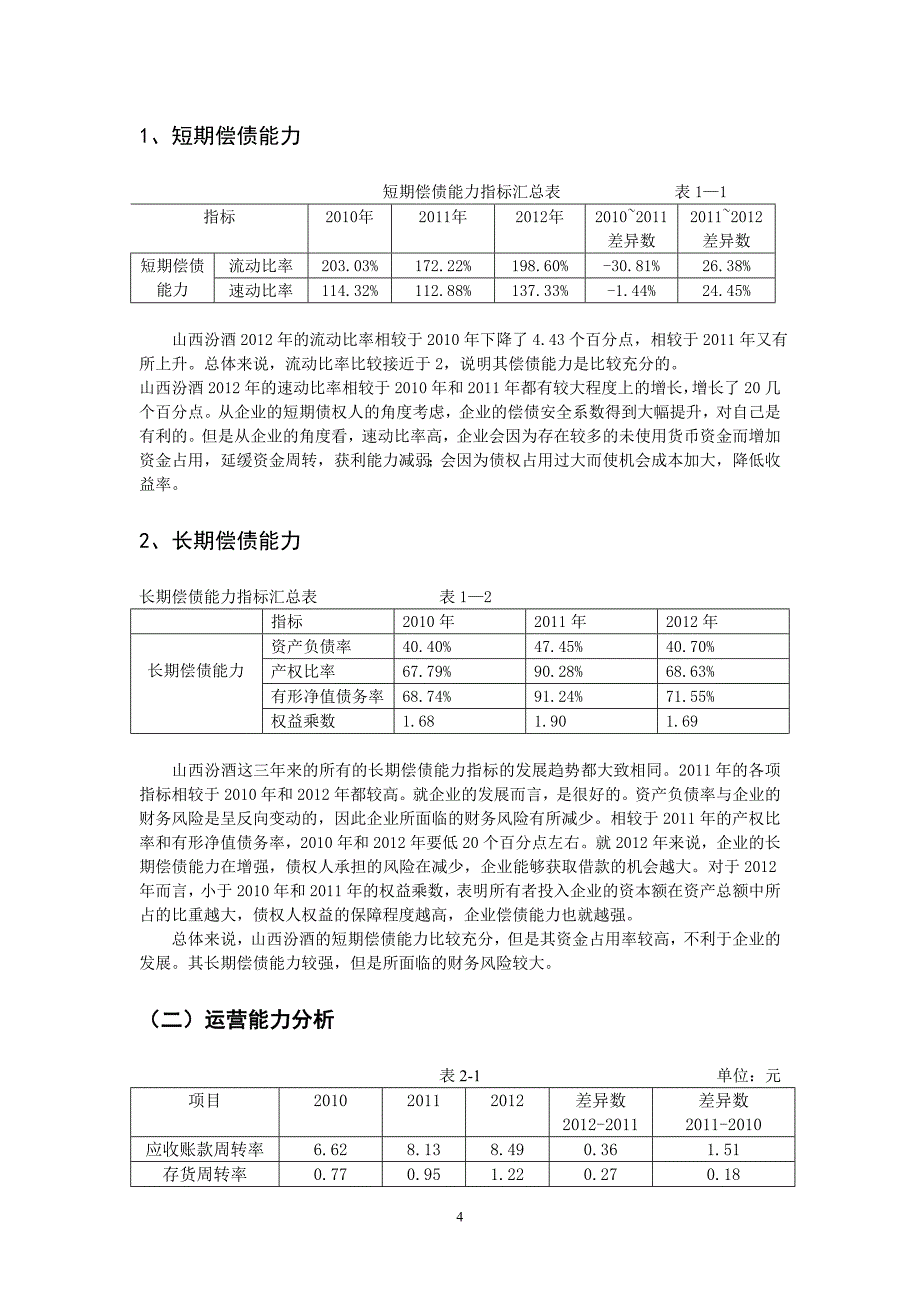 山西汾酒财务分析报告资料_第4页