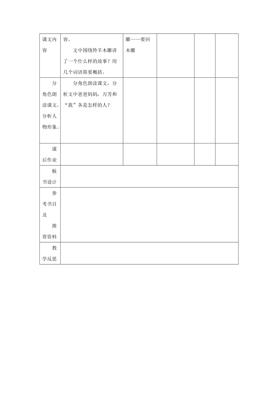 《羚羊木雕第一课时》教学设计4_第2页