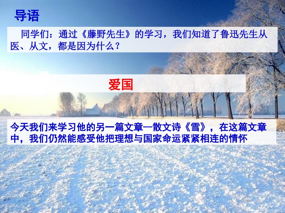 语文人教版八年级下册《雪》的课件_第1页