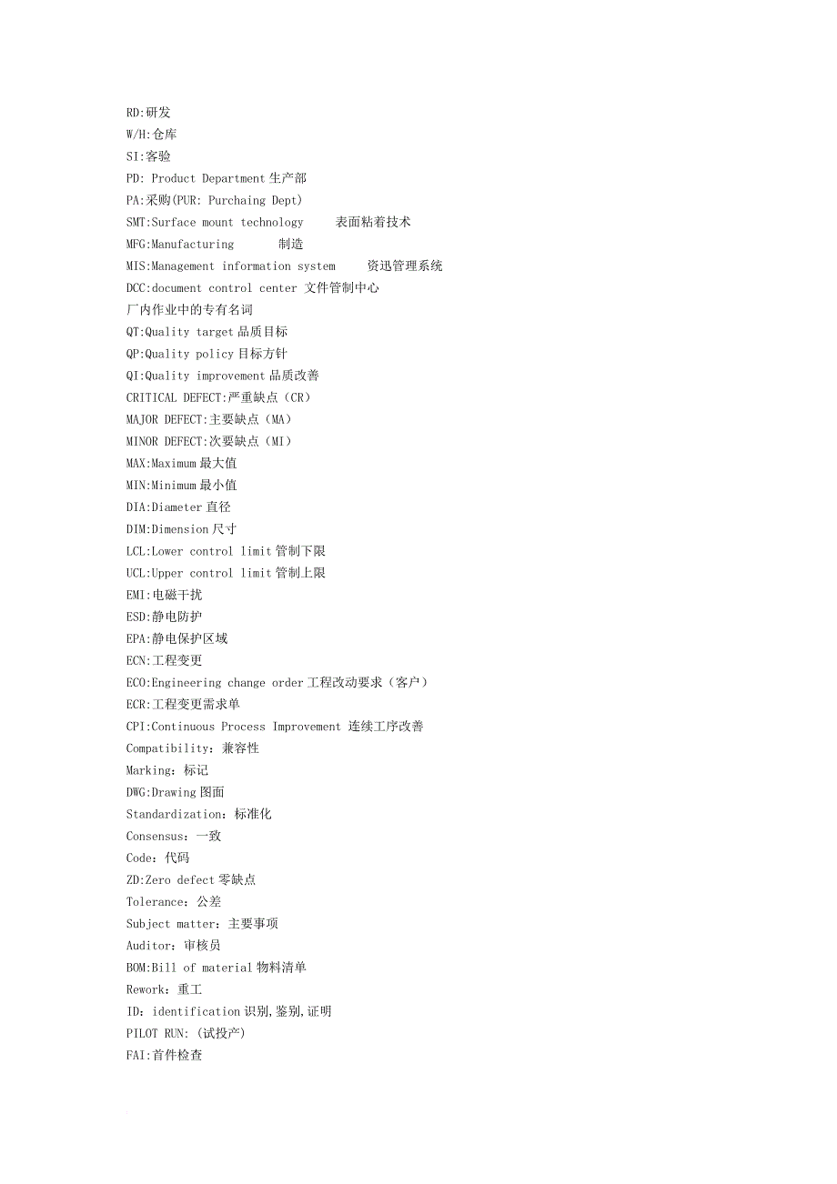 质量英语英文缩写_第4页